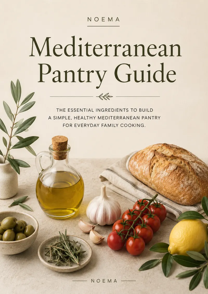 Mediterranean Pantry Guide — free printable resource for families living in Málaga, Spain