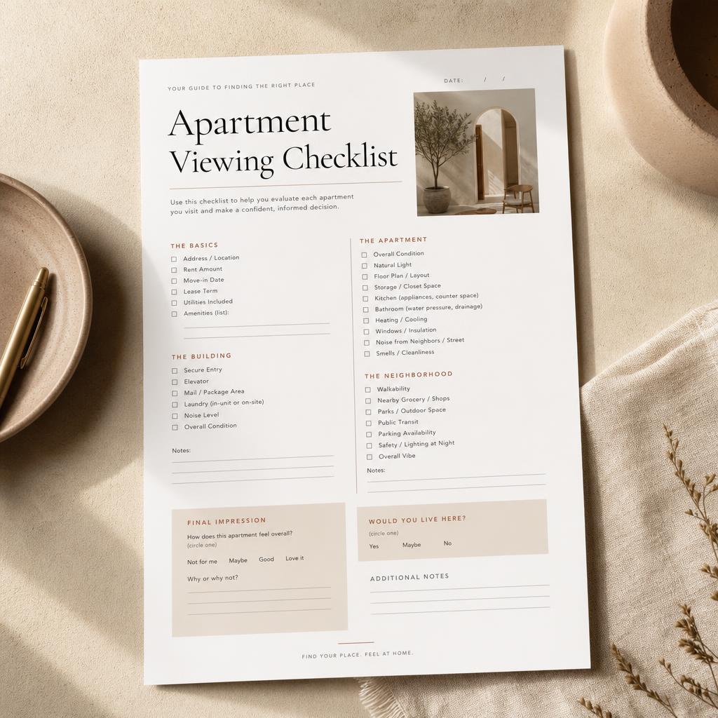 Apartment Viewing Checklist preview